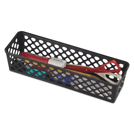 Officemate Recycled Supply Basket, 10.125" x 3.0625" x 2.375", Black, PK3 26200